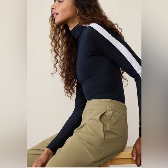 NWT Athleta Pinnacle Trouser‎ Pants Women’s Sz 14 Tan Beige Travel Lightweight - Picture 4 of 13